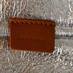 Metallic Lambskin Shearling Medium Phantom Cabas Reversible Tote Natural Silver
