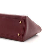 Calfskin Archetype Small Shopping Tote Dark Burgundy