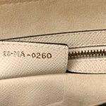 Grained Calfskin Saddle Bag White