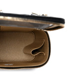 Lambskin Quilted Mini CC Crush Vanity Case With Chain Black