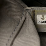 Striped Canvas Small Deauville Tote Dark Grey