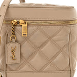 Grain de Poudre Quilted 80's Vanity Bag Dark Beige