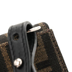 Recycled Fabric Jacquard Vitello Grace FF 1974 Baguette Belt Pouch Tobacco Moro Black