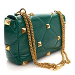 Nappa Medium Roman Stud Shoulder Bag Jungle