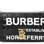Patent Quilted Horseferry Print Lola Bum Bag Black