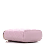 Caviar Quilted Small Vertical Coco Beauty Vanity Case With Chain Light Pink