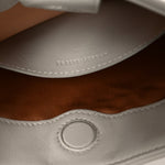 Calfskin Horsebit Slim Shoulder Bag White