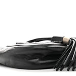 Lambskin Tassel Hobo Black
