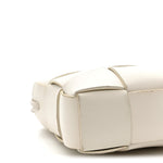 Calfskin Maxi Intrecciato Cassette Pouch On Strap Chalk