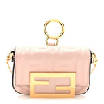 Nappa Matisse FF Embossed Nano Maxi Buckle Baguette Charm Rosa Quarzo