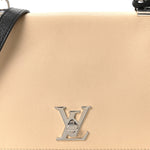 Soft Calfskin Lockme II Top Handle Vanille Black