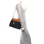 Toile Vache Calfskin Herbag 30 PM Black Natural