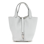 Taurillon Clemence Picotin Lock 18 PM Bleu Pale