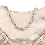 Metallic Calfskin Mini Voyou Bag Dusty Gold