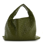 Calfskin Intrecciato Large Hop Matcha