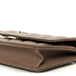 Caviar Quilted CC Turnlock Wallet On Chain WOC Brown