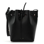 Calfskin Mini Bucket Bag Black Flamma