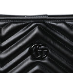 Calfskin Matelasse Monochrome Large GG Marmont Tote Bag Black
