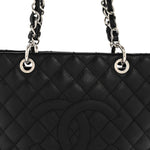 Caviar Quilted Grand Shopping Tote GST Black