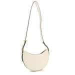 Soft Calfskin Arque Shoulder Bag White