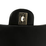 Lambskin Chevron Quilted Mini Square Flap Black