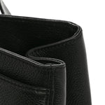 Calfskin Cerf Executive Shopper Tote Black