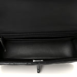 Lambskin Quilted Mini Top Handle Rectangular Flap So Black