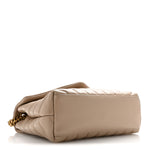 Calfskin Y Quilted Monogram Small Loulou Chain Satchel Dark Beige