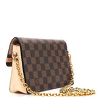 Damier Ebene Vavin Chain Wallet Creme