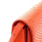 Snakeskin Medium Classic Box Flap Orange