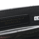 Patent Calfskin Quilted Mini Clutch Black