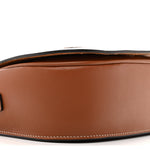Smooth Calfskin Studded Cuir Triomphe Folco Crossbody Bag Tan