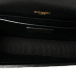 Grain De Poudre Textured Mixed Matelasse Triquilt Medium Monogram Satchel Black