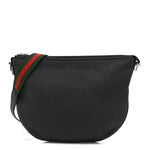 Calfskin Emblem Shoulder Bag Black