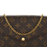 Monogram Pochette Felicie Chain Wallet Fuchsia