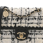 Tweed Braided Calfskin Mini My Own Frame Flap Grey Black