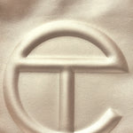 Metallic Vegan Leather Medium Shopping Bag Gold