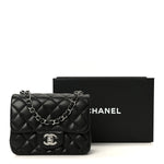 Caviar Quilted Mini Square Flap Black