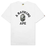 1st Camo College Tee - White/Green