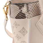 Calfskin Karung Snakeskin Mahina On My Side PM Quartz White