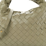 Calfskin Intrecciato Mini Hop Travertine