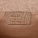 Printed Calfskin Ginny Shoulder Bag Beige