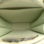 Caviar Quilted Round Handle With Care Vanity With Chain Light Green