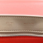 Smooth Calfskin Suede Medium Tri-Color Trapeze Orange