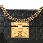 Guccissima Small Padlock Shoulder Bag Black