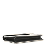 Grain De Poudre Matelasse Chevron Monogram Envelope Chain Wallet Asphalt White