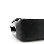 Lambskin Quilted Jumbo Double Flap Black