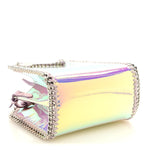 Holographic Faux Leather Mini Falabella Silver