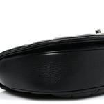Calfskin Quilted Casual Pocket Messenger Flap Black