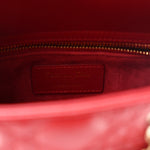 Lambskin Cannage Small Bi-Color Lady Dior Rouge Multicolor